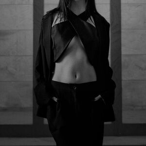 NICHOLAS Black Wrap Top